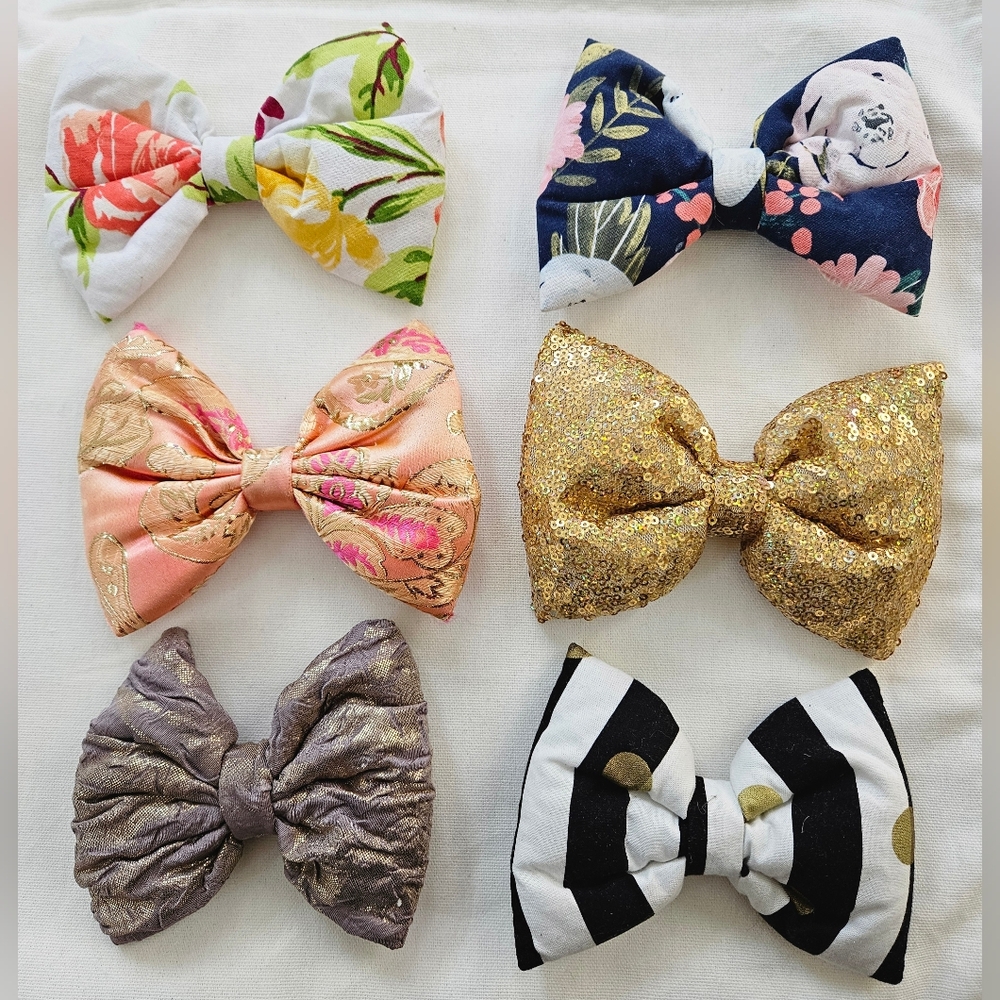 Bow Bundle🎀Charming Floral and Glitter Bow Collection for girls